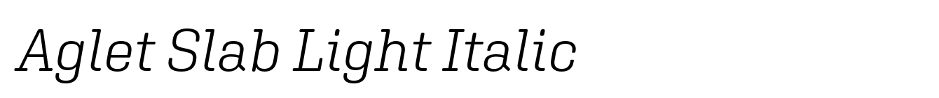 Aglet Slab Light Italic